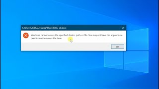 How to Fix Program or file Error quotWindows cannot access the specified Devicequot on windows 10 [upl. by Hsan]