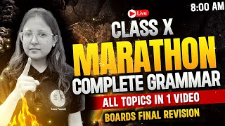 Complete Grammar Marathon in 1 Video Class 10th English Boards Exam 202324 with Deepika Maam [upl. by Feodore]