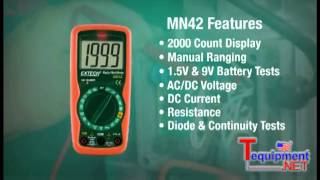 Extech MN42 amp Extech MN47 Compact MultiMeters [upl. by Gizela607]