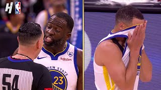 Draymond EJECTED four minutes into the game 😮 Steph FRUSTRATED [upl. by Noryt]