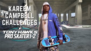 TONY HAWKS PRO SKATER 1  2 Kareem Campbell Challenges [upl. by Andert846]