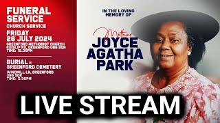 Mother Joyce Agatha Park Funeral amp Burial Live Stream [upl. by Henrie823]