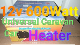 Universal 12 Volt Heater 600 Watt For Car Lorry Caravan Camper Van or Motorhome [upl. by Yrolam]