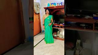 Sea green saree with blouse viralvideo youtubeshorts trendingshorts plsesubscribe [upl. by Nolat]