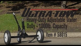 UltraTow HeavyDuty Adjustable Trailer Dolly 1000Lb Capacity [upl. by Anaul971]