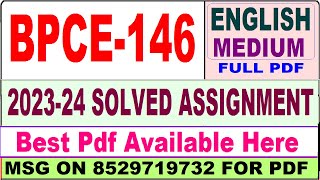 bpce 146 solved assignment 202324  bpce 146 solved assignment 2024 in English  bpce 146 english [upl. by Engis492]