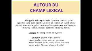 Le champ lexical dans la boite à merveilles [upl. by Emsmus990]