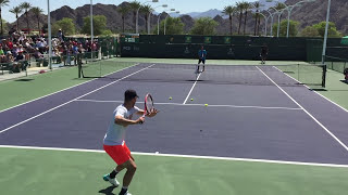 Dominic Thiem amp Philipp Kohlschreiber  Indian Wells Practice 31216 Court Level 60 fps [upl. by David]