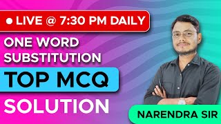 12TH ONE WORD SUBSTITUTION  TOP MCQ  NEO CLASSES HALSI [upl. by Ganiats]