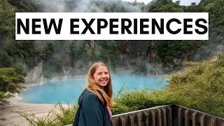 This place is AMAZING Rotorua NZ Vlog  Geothermal craters Maori Village Redwood Treetop Walk [upl. by Frohne726]