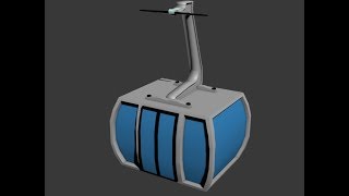 3D Max  Model of Ski lift gondola  Speed Modeling PROGRAM VE OYUN DUNYASI [upl. by Atinav151]