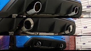 Focus RS Exhaust Comparison Borla VS MagnaFlow VS MBRP [upl. by Naldo]