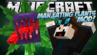 Minecraft  MAN EATING PLANTS MOD Mowzies Mobs  Mod Showcase [upl. by Ymeraj]