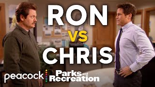 the ultimate Ron vs Chris standoff  Parks and Recreation [upl. by Yraillih953]