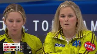 Draw 21  2021 Scotties Tournament of Hearts  Jones MB vs Homan ON [upl. by Nalniuq444]