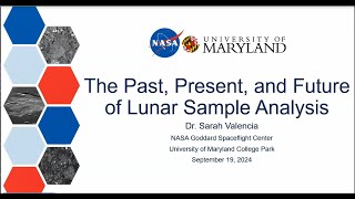 HAL mtg Sept 2024  The Past Present and Future of Lunar Sample Analysis [upl. by Troxell146]