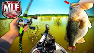 Bass Fishing Tournament on World’s Best PRIVATE LAKE 2v2v2v2 We Won [upl. by Ahsenauq]