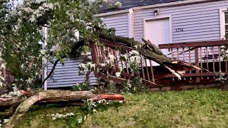 Tornado Brushes Storm Chasers Home  Des Moines Iowa 7152024 [upl. by Gnen]