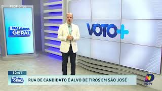 Tiros são disparados na frente da casa do candidato à Prefeitura de São José [upl. by Leopoldeen]