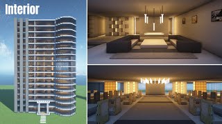 Minecraft tutorial part 2 How to build modern interior for modern hotel 5 [upl. by Ahcarb]