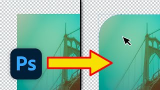 Create ROUNDED Corners in Photoshop 2023 version [upl. by Lledal]