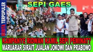 SEPI GAES KAMPANYE RIDWAN KAMIL SEPI PEMINAT MARUARAR SIRAIT JUALAN JOKOWI DAN PRABOWO [upl. by Eylloh]