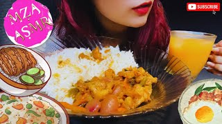 ASMR SPICY CHINESE CHICKEN CURRY  RICE  CHILLI  CRISPY CHIPS  BIG BITES  MUKBANK ASMR [upl. by Ahl]