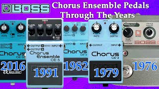 Boss Chorus Ensemble Pedals Through The Years CE1 CE2 CE3 CE5 CE2w [upl. by Nylrac]