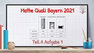 Mathe Quali Bayern 2021 Teil A Aufgabe 1 QA Bayern [upl. by Yelich]