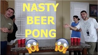 BEER PONG CHALLENGE vs PARENTS DISGUSTING [upl. by Thibaud772]