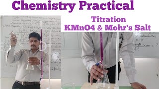 Titration KMnO4 with Mohrs salt  chemistry practical [upl. by Aikkan470]