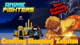 Crafting Sleeping Zenitsu  Slayer Corps Craftable Fighters  Anime Fighters Simulator [upl. by Kcirde]