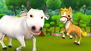 The Bull and The Horse Friendship 3D Animated Hindi Kids Moral Stories बैल और घोड़े की दोस्ती कहानी [upl. by Lipcombe823]