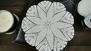 Easy Crochet Doily PART 2 Tutorial For Beginners Quick Doily Pattern [upl. by Kesia]