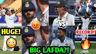 Virat Kohli Vs Pat Cummins 😱 Siraj Vs Labuschagne 😳 Jaiswal RECORD 🔥 India Vs Australia BGT Test [upl. by Leasa837]