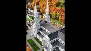 Basilica of SainteAnnedeBeaupré a Sacred Beauty in 4K [upl. by Ilocin]