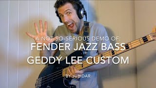 Fender Jazz Bass Geddy Lee Custom Demo [upl. by Adahs]