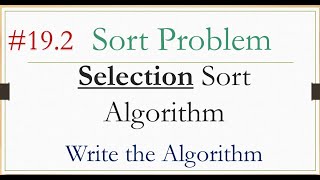 192 Selection sort Algorithm How to Write the Algorithm شرح عربي [upl. by Lleunamme]