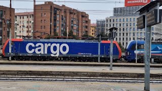 TRENO MERCI IN DOPPIA CON RE474 016 SBB CARGO  E193 533 NELLA COMPILATION TRENI A MILANO LAMBRATE [upl. by Adnalue]