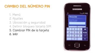 Tutorial SAMSUNG GALAXY Y Cambio de PIN Jazztel [upl. by Gilleod]