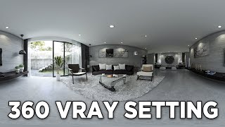 360 VRAY Render Setting in Vray Sketchup VR Virtual Reality 360 Panorama Rendering Tutorial Part 1 [upl. by Einnov65]