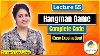 Hangman Game in Python  Python Project 3  Python Project for beginners lec55 [upl. by Erica]