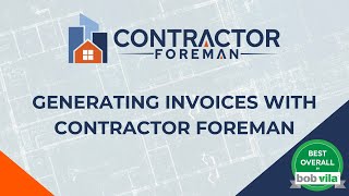 Generating Invoices with Contractor Forema [upl. by Kermie24]