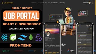 Full Stack Job Portal Application with React amp Springboot  Frontend  MongoDB  Redux  Episode 1 [upl. by Tteraj]