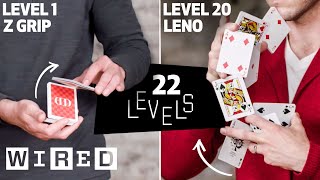 22 Levels of Card Juggling Easy to Complex  WIRED [upl. by Edlun452]