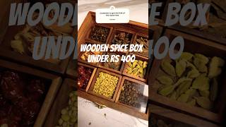 Wooden Spice Box under Rs400 Comment to get the link spicebox kitchengadgets ​​⁠​⁠cookspace [upl. by Norvall]