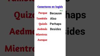 Conectores en inglés aprenderinglesingles [upl. by Ozen]