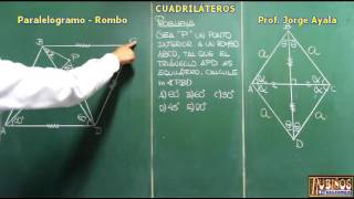 PARALELOGRAMOS  ROMBO  PROBLEMA RESUELTO [upl. by Aikemehs838]