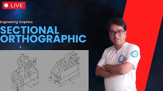 Sectional orthographic projectionengineeringgraphics engineeringdrawing [upl. by Ahsieuqal]