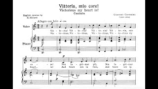 Vittoria mio core G Carissimi  C Major Piano Accompaniment [upl. by Llerahs]